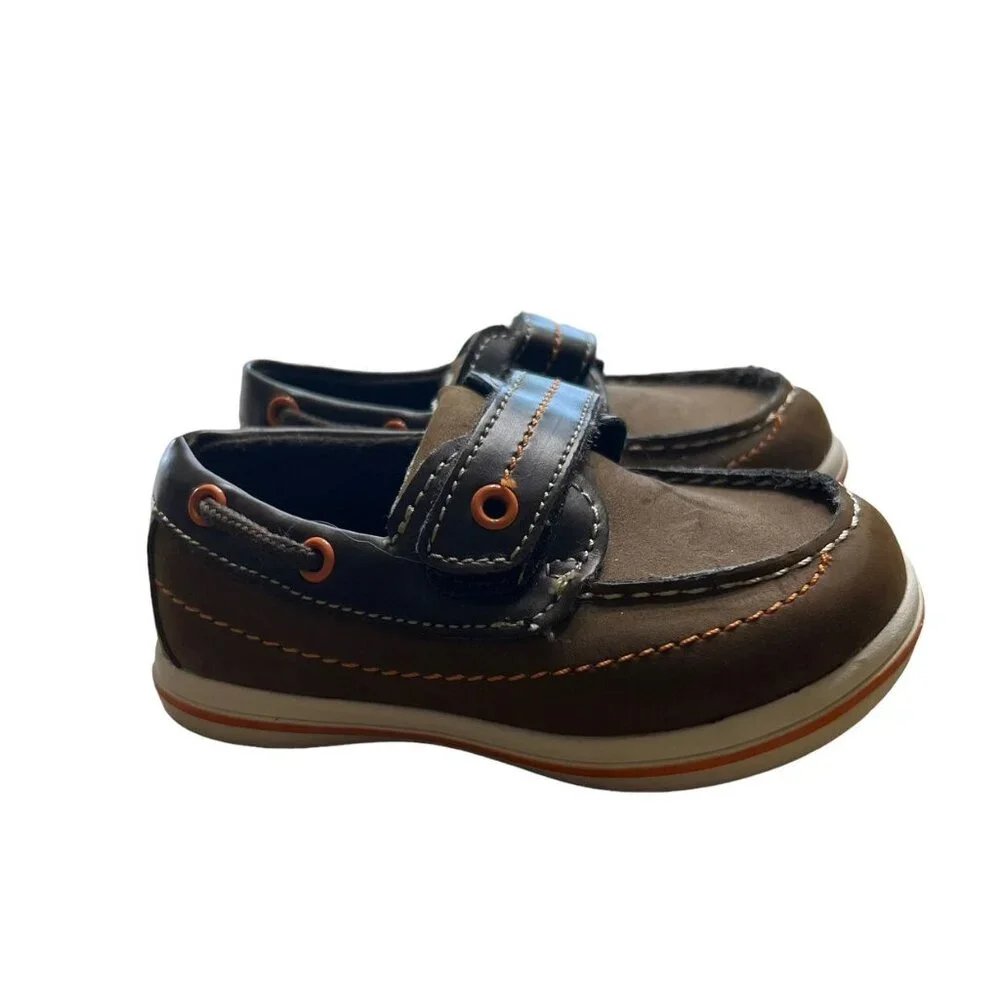 Smartfit Sz 5.5 Brown Velcro Loafers Shoes